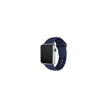 Imagem de Pulseira Silicone para Apple Watch 44mm e 42mm - azul marinho- Tamanho
