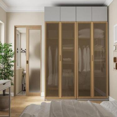 Imagem de Guarda-roupa Modulado 4 Peças 8 Portas Jade CabeCasa MadeiraOriginals 