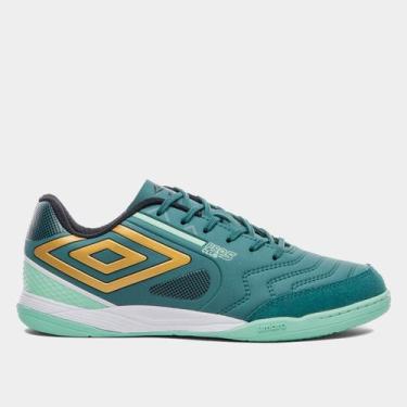 Imagem de Chuteira Futsal Umbro Pró 5 Bump Club Unissex, Azul petróleo, Preto, 4