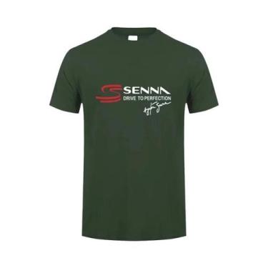 Imagem de Camiseta Masculina De Algodão De Manga Curta Ayrton Senna Drive to Per