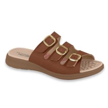 Imagem de Sandalia Feminina Modare Ortopedica Esporão Fascite Plantar Tiras Fivela Ref: 7174.122-...