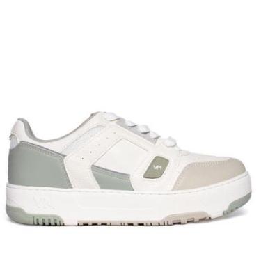 Imagem de Tênis Feminino Via Marte Napa Plataforma Verde/Branco-Feminino