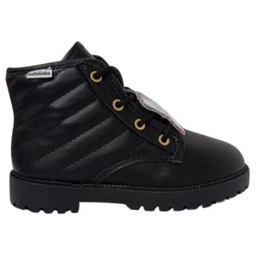Imagem de Bota molekinha cano curto ref:2126.522 menina, Preto, 19