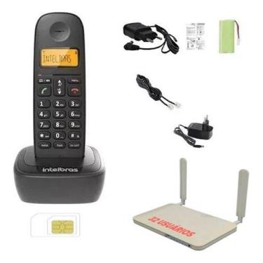 Imagem de Aparelho Telefone Sem Fio Para Chip 4g Claro Vivo Tim Oi Bco - Intelbr