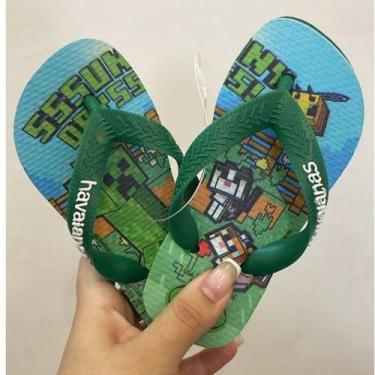 Imagem de Havaianas Kids Minecraft, Verde patria, 25/26