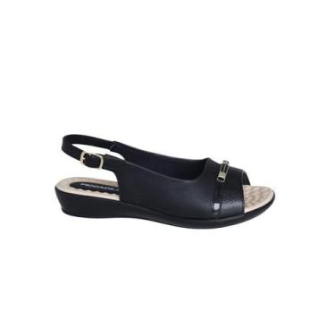 Imagem de Sandalia feminina piccadilly casual confortavel , Preto, 35