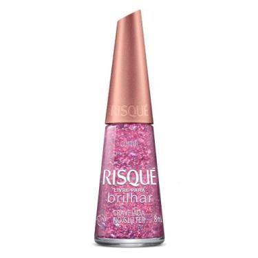 Imagem de Esmalte Risqué Livre Para Brilhar Cravejada Glitter