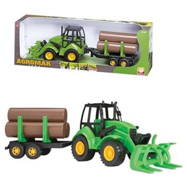 Imagem de Trator Carregadeira Agromak Tora Com Carreta E Acessorios Colors 69834