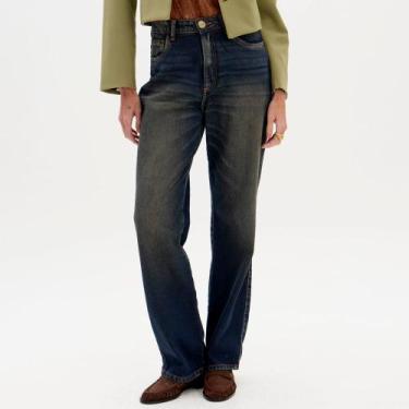 Imagem de Calça Jeans Lança Perfume Reta Super High Ou26 Azul Feminino, 38