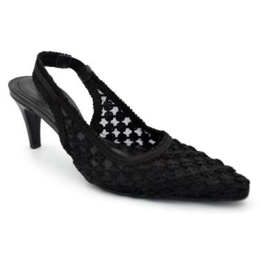 Imagem de Scarpin Slingback Feminino Suzzara 434001, Preto, 35