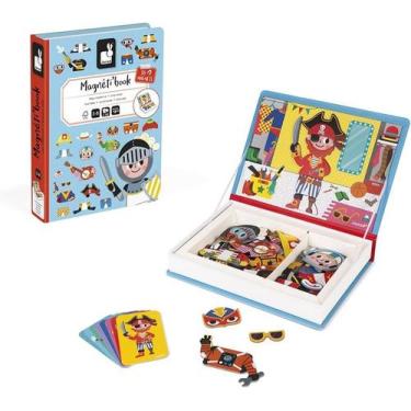 Imagem de Brinquedo Educativo Livro Magnético Festa a Fantasia 44 Peças - Janod