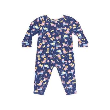 Imagem de Macacão Cotton Felpado Estampa Quimby, Azul
