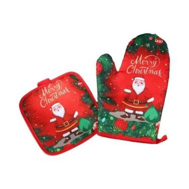 Imagem de Luvas De Forno E Pegadores De Panela De Natal Com Tema Papai Noel, Bon