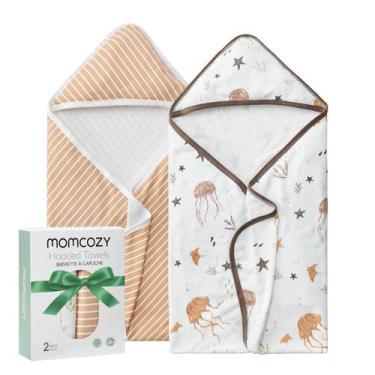 Imagem de Toalha de bebê Conjunto de toalhas de banho macias Momcozy para crianç