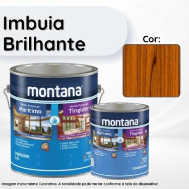 Imagem de Verniz Base Água Tingidor Imbuia Brilhante 3,6L Montana para Madeira -