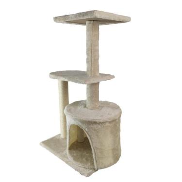 Imagem de Arranhador de Gato 3 Andares Grande Casinha Aconchegante Brinquedo Con