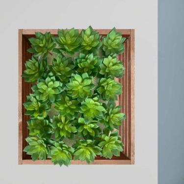 Imagem de Kit 15 Echeveria Artificial Completa Para Vasos E Jardins Decorativos 