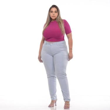 Imagem de Calça Feminina Cigarrete Plus Tendência Estação Esporte Fino - Black J