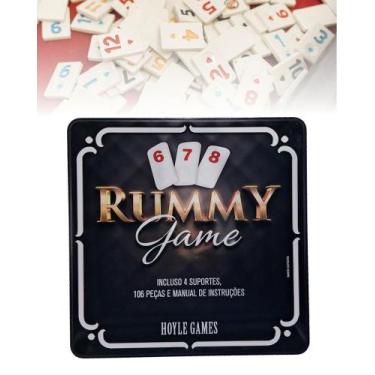 Imagem de Rummy Game 106 Pedras com Suporte Jogo De Tabuleiro Rummikub - Hoyle G