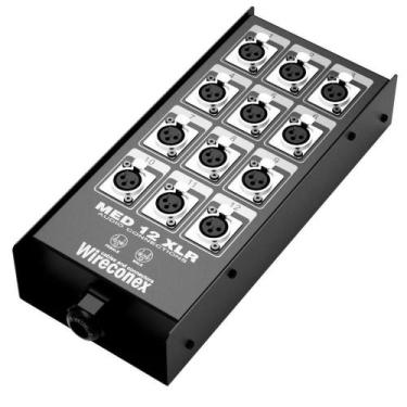 Imagem de Painel Multicabo Medusa 12 Vias XLR Sinal Estável Preto Wireconex