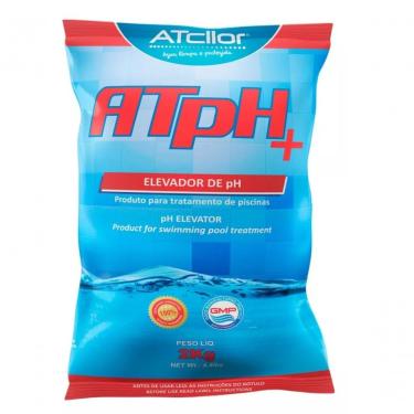 Imagem de Elevador de Ph para Piscina Atph+ 2kg Corrige Ph Ácido com Fácil Aplicação Branco Atcllor 2KG