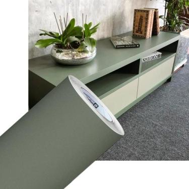 Imagem de Envelopamento Vinil Adesivo Jateado Verde Frosty Musgo 0,61x2m - IMPRI