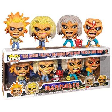 Imagem de FUNKO POP ROCKS 4 PACK IRON MAIDEN - BRILHA NO ESCURO