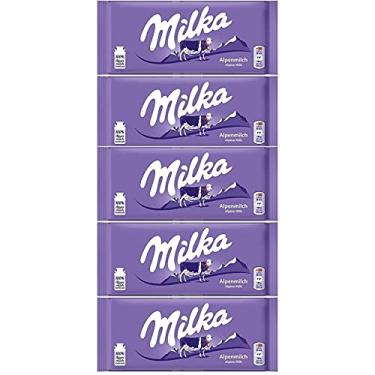 Imagem de Kit C/5 Milka 100g Alpine Milk