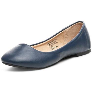 Imagem de Alpine Swiss Womens Navy Leather Pierina Ballet Flats 10 M US