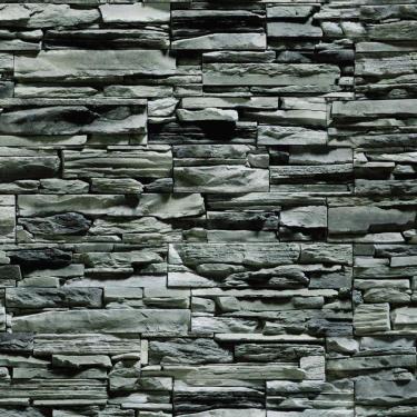 Imagem de Papel De Parede Pedra Preta Autocolante Lavável Sala Quarto