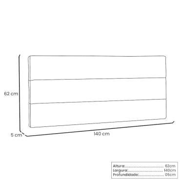 Imagem de Cabeceira Painel Casal 1,40m La Italiana Corano Marrom