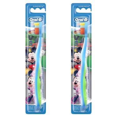 Imagem de Kit 2 Escova Dental Infantil Oral-b Stages Mickey