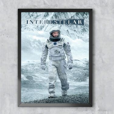 Imagem de Quadro Decorativo Poster Interestelar capa do filme Emoldurado 30x42cm