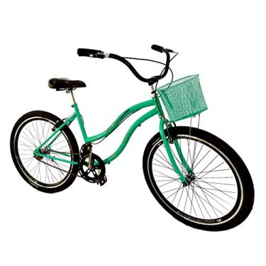 Imagem de Bicicleta urbana aro 26 summer tropical sem marchas verde