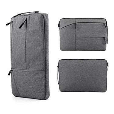 Imagem de Bolsa Case Capa Sleeve Macbook Notebook Até 15.6 Polegadas Com 3 Bolsos Frontais - Cinza Escuro
