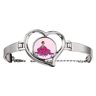 Imagem de N/A N/A Pulseira de água-viva Bizarre Kid Mignon coração joia bracelete, medium, metal