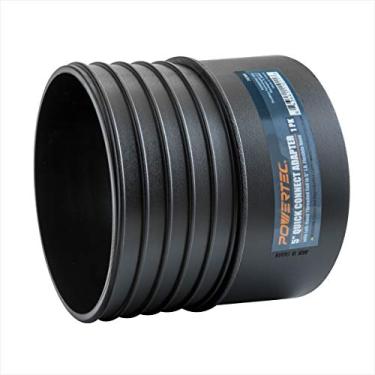 Imagem de POWERTEC 70286 Adaptador de conexão rápida de 12,7 cm – Parafusos de extremidade rosqueados em mangueira flexível para canhotos de 12,7 cm de diâmetro externo