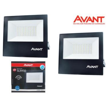 Imagem de Refletor Led 50W 3750Lúmens Branco Frio 6500K Bivolt Ip65 - Avant Kit