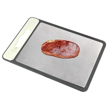 Imagem de descongelamento para carne congelada | Tábua corte para descongelamento dupla face com afiador corte,Tabuleiro Descongelamento Multifuncional para Carne Congelada Xuany