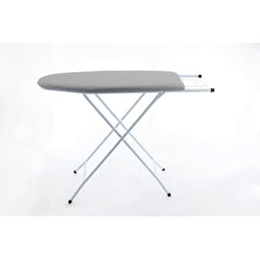 Imagem de Tábua Mesa de Passar Serrana Utilar Em Aço Com Tampo de Madeira - (Sem passa mangas branca)