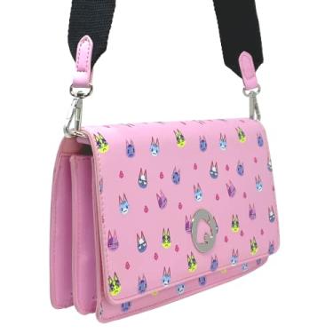 Imagem de Controller Gear Bolsa tiracolo Animal Crossing New Horizons Cat Meow: Oficialmente licenciada para Nintendo Switch & Switch Lite, acessórios - adequada para viagens - aprovada por fãs