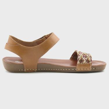 Imagem de Sandalia andacco feminina flatform adulto couro safira original