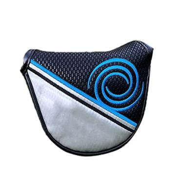 Imagem de Cobertura de cabeça de taco de taco fivela de sucção magnética semicírculo longo acessórios de golfe para protetor de taco acessórios de golfe(Blue Semicircle)