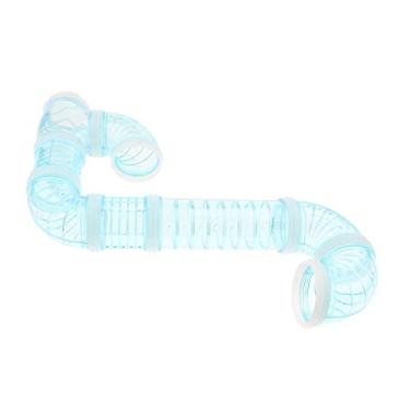 Imagem de LOVIVER Acessórios de túnel de hamster multiestilos para decoração de gaiolas - azul