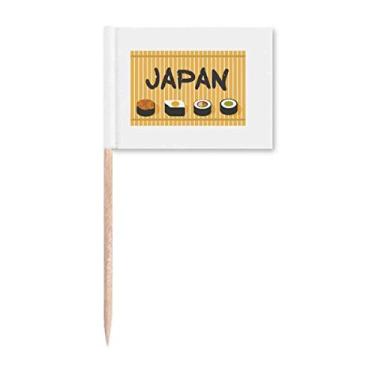 Imagem de Bandeiras de palito de dente tradicionais japonesas de sushi cruisine para decoração de festa