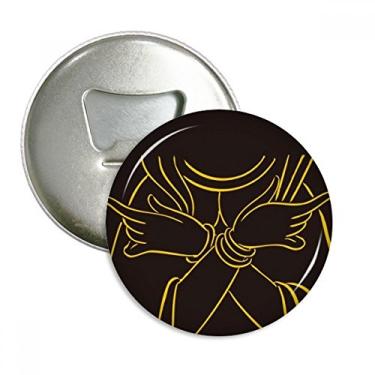 Imagem de Cultura Religião Padrão Busto Mão Abridor de Garrafas Ímã de Geladeira Emblema Multifuncional