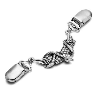 Imagem de Aijian Clipe de suéter retrô cardigã feminino filigrana para costas de vestidos clipe xale (10), Metal