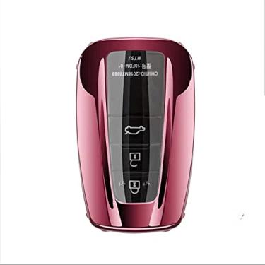 Imagem de YJADHU Capa de chave de carro TPU macio porta-chaves chaveiro capa de chave de carro, apto para Toyota Prius Camry Corolla C-HR CHR RAV4 Prado 2018, F, rosa