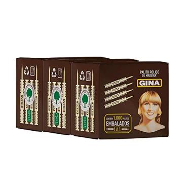 Imagem de Kit 3 caixas de Palitos de Dente de madeira em sache Gina Embalado individualmente lanchonete 1000un