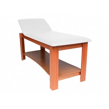 Imagem de Maca Divã em Madeira com Cabeceira Regulável - Arktus - Branco